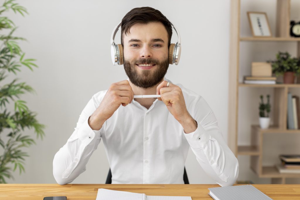 Noise cancelling headset for office meetings