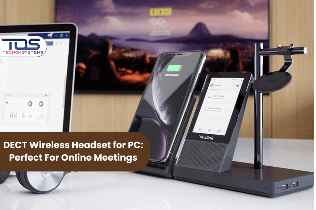 DECT Wireless Headset for PC Online Meetings